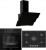 Ferre Steam Plus 75 Siyah Ankastre Set ED035 + QEP64CS + D023