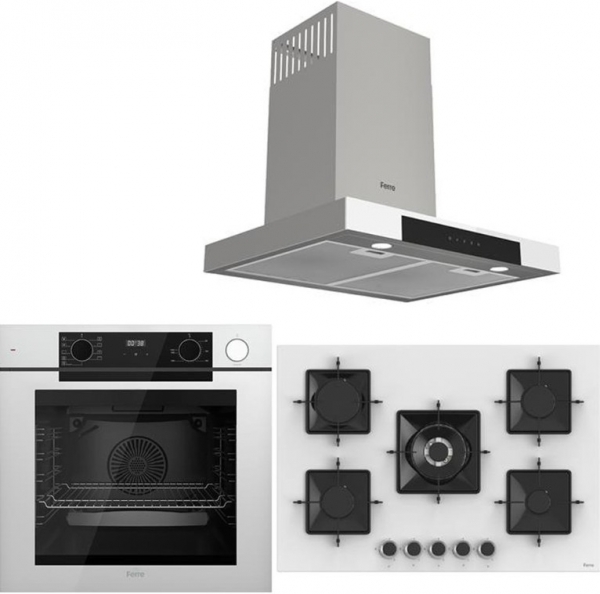 Ferre Steam Plus 75 Ankastre Set SS036 + QEP64CB + D101