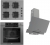 Ferre Steamart Gri Ankastre Set SS208 + QEP64CPR + D065-SA