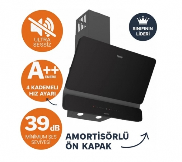 Ferre Rea Siyah Ankastre Set LN385 + XE64CS + D080-SA