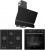 Ferre Rea Siyah Ankastre Set LN385 + XE64CS + D080-SA