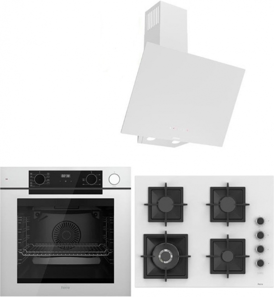 Ferre Steam Plus 65 Beyaz Ankastre Set SC406 WFA + QEP64CB + D078