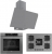 Ferre Icon Plus 75 Gri Ankastre Set SS038 + QBL63CPR + D079