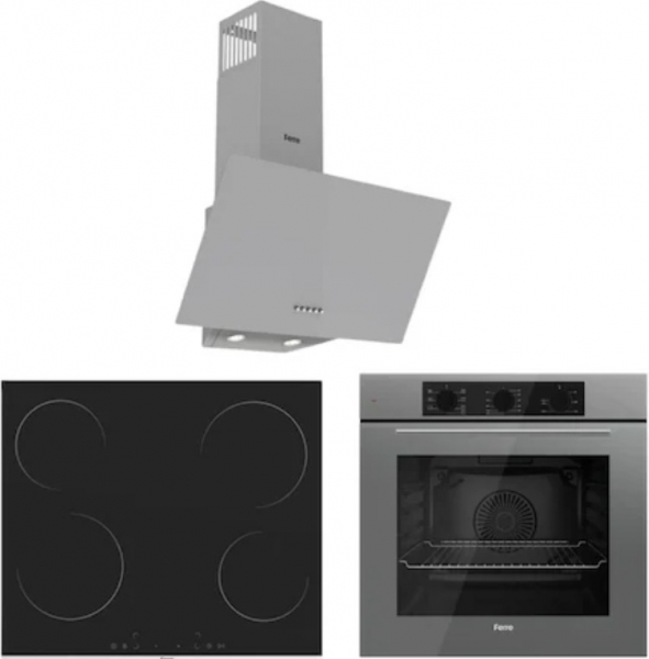 Ferre Flowart Monteo Gri Ankastre Set MS261 + QBL62CPR + D088