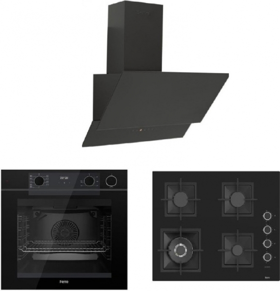 Ferre Fryart-Steam Siyah Ankastre Set SC405 + QEP64CS + S FMM 600