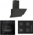 Ferre Fryart-Steam Siyah Ankastre Set SC405 + QEP64CS + S FMM 600