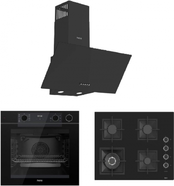 Ferre Fryart-Steam Siyah Ankastre Set SC405-WFA + QEP64CS + D086