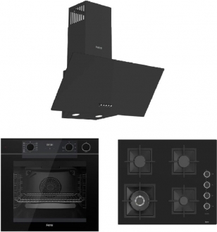 Ferre Fryart-Steam Siyah Ankastre Set SC405-WFA + QEP64CS + D086