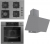 Ferre Steamart-Fryart Serisi Gri Ankastre Set SC408 WFA + QEP64CPR + D079