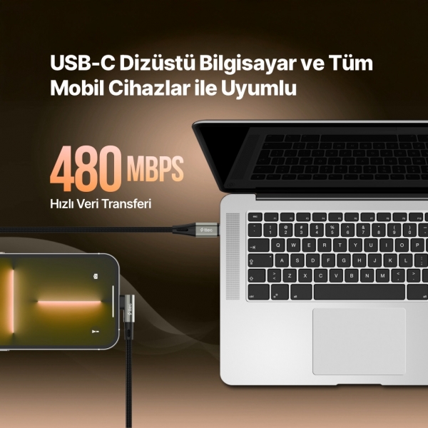 ttec AlumiCable 60W Şarj Kablosu