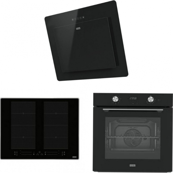 Franke Siyah Ankastre Set FMA 654 I FP XS + FMA 86 H BK + FNO 605 BK