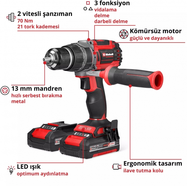 Einhell TP-CD 18/70 Li-i BL Akülü Matkap