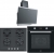 Franke Siyah Ankastre Set FHNS 604 4G BK C + FSL 86 H BK + FPJ 615 V BK SS