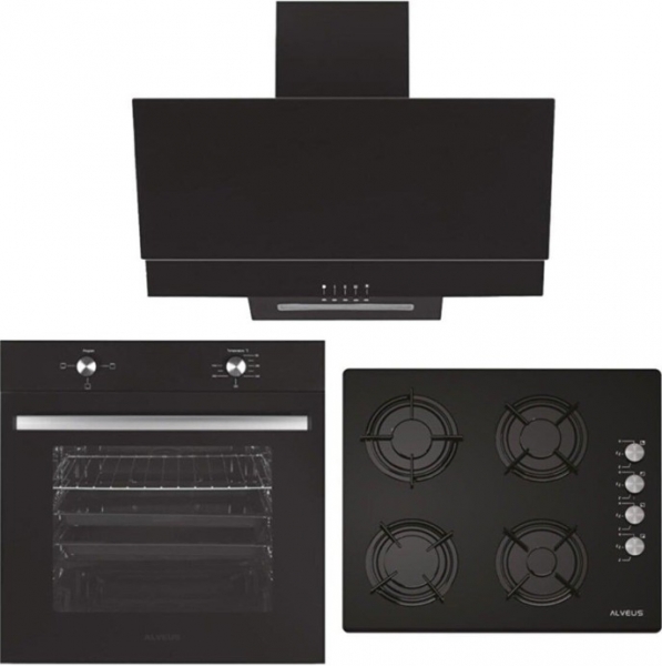 Alveus 850 3'lü Siyah Ankastre Set A10 + AF850 + AD07