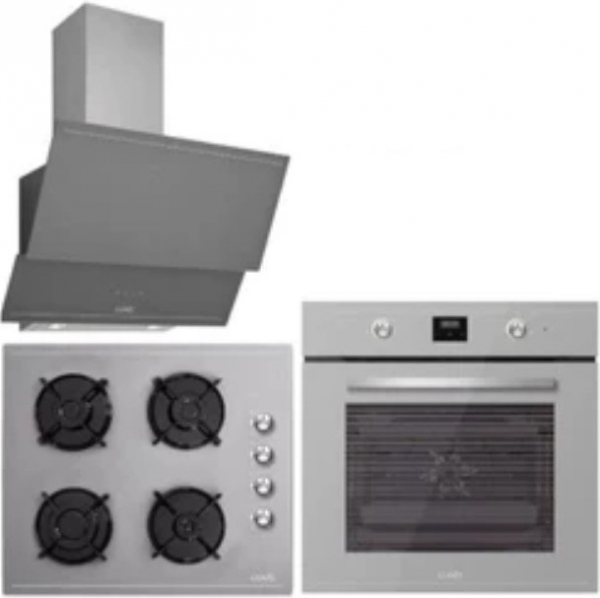 Silverline Luno Gri Ankastre Set CS5335S01 + BO6502S01 + 3420