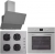 Silverline Luno Gri Ankastre Set CS5335S01 + BO6502S01 + 3420