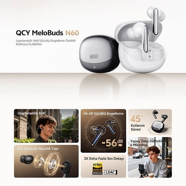 QCY MeloBuds N60 Tam Kablosuz Kulaklık