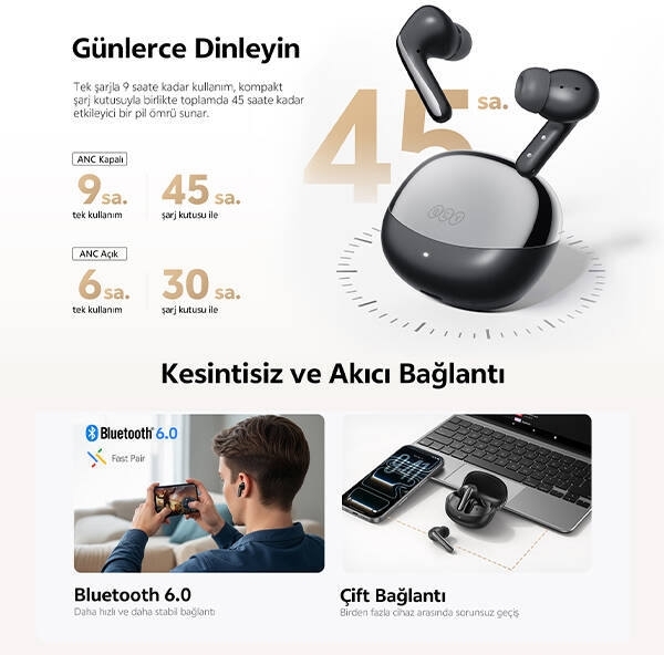 QCY MeloBuds N60 Tam Kablosuz Kulaklık