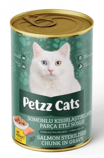 Petzz Cats Somonlu Kısırlaştırılmış 400 gr Kedi Maması