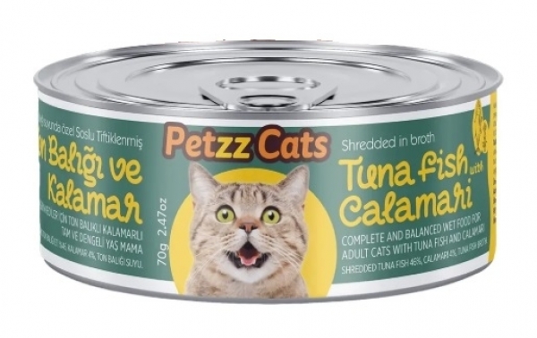 Petzz Cats Ton Balıklı ve Kalamar 70 gr Kedi Maması