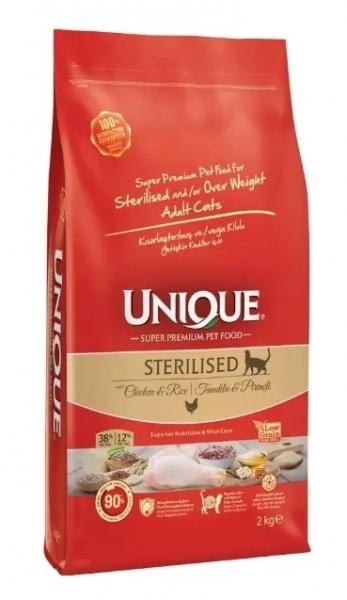 Unique Tavuk Etli Kısırlaştırılmış Yetişkin 2 kg Kedi Maması (2 kg)