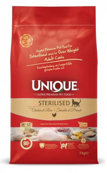 Unique Tavuk Etli Kısırlaştırılmış Yetişkin 7 kg Kedi Maması (7 kg)