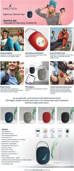 Nautica S30 Bluetooth Hoparlör