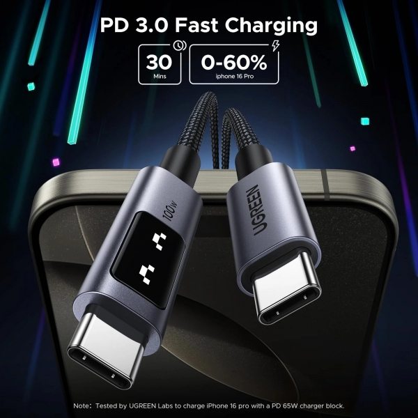 Ugreen Uno USB-C 100W Şarj Kablosu