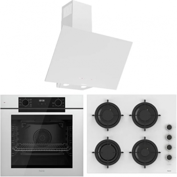 Ferre FryArt Artline Beyaz Ankastre Set CS206-FA + QEP63CB + D078-SA