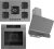Ferre Flowart-Silentart Serisi Gri Ankastre Set SS038 + QBL63CPR + D082-SA