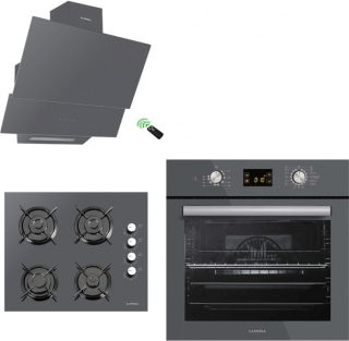 Luxell Gri Ankastre Set LX-40 TAHDF + B66-SGF3 + DA-835