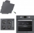 Luxell Gri Ankastre Set LX-40 TAHDF + B66-SGF3 + DA-835