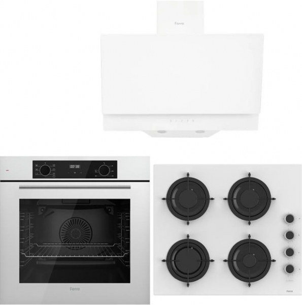 Ferre Beyaz Ankastre Set CS206 + QBL63CB + D017