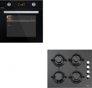 Kumtel 18-23 İkili Siyah Cam Ankastre Set KO-40 TSHDF + A6-SF2 (DDT) +