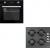 Kumtel 18-23 İkili Siyah Cam Ankastre Set KO-40 TSHDF + A6-SF2 (DDT) +