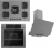 Ferre Fryart-Silentart Serisi Gri Ankastre Set SS038 + QEP63CPR + D065-SA