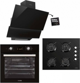 Luxell Opall Dijital Siyah Ankastre Set C6-40BF Y.C + B66-SGF3 + DA6-835