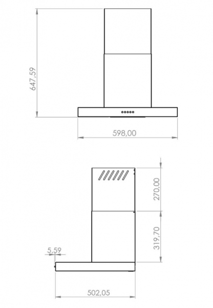 Kumtel DT6-31X Inox Davlumbaz