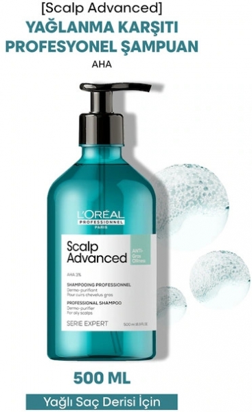 Loreal Paris Scalp Advanced Yağlanma Karşıtı 500 ml Şampuan