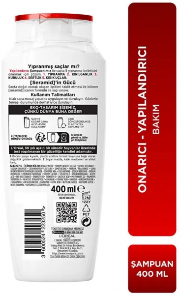 Loreal Elseve Komple Onarıcı 5 Yapılandırıcı Bakım 400 ml Şampuan