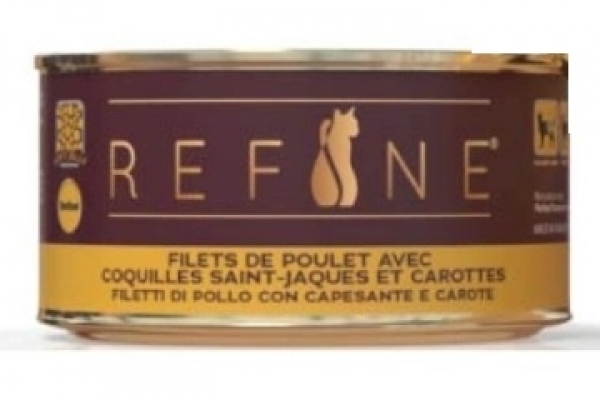 Refine Tavuk Etli Deniz Tarağı ve Havuçlu Kısırlaştırılmış 85 gr Kedi Maması