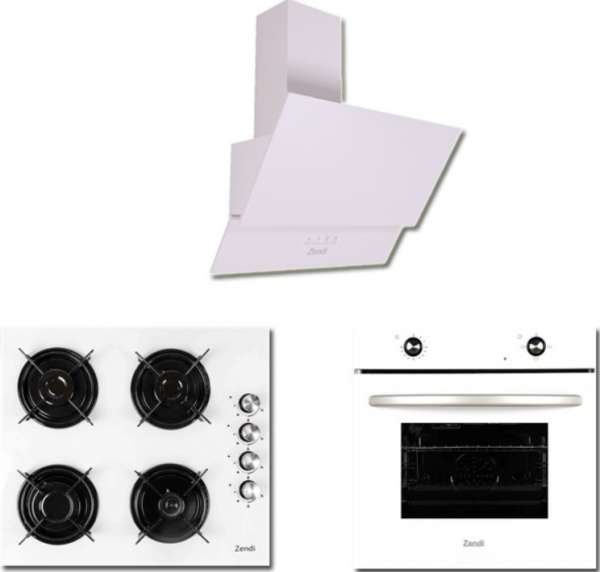 Zendi Beyaz Ankastre Set ZO 22472 W + ZF.3002.W + ZD1012W