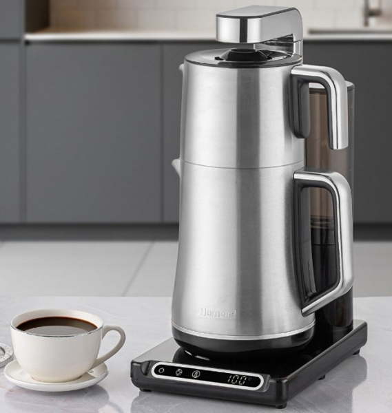 Homend Teabot 1785H Çay Makinesi (Krom / Bakır)