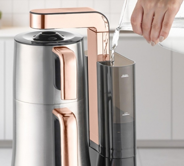 Homend Teabot 1785H Çay Makinesi (Krom / Bakır)