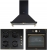 Vestel Siyah Rustik Ankastre Set AO-6104 YRS + AF-7688 RS + AD-60041 RS