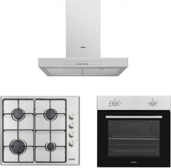Vestel Inox Ankastre Set AO-6004 YX + AF-5661 YX + AD-6021 YX