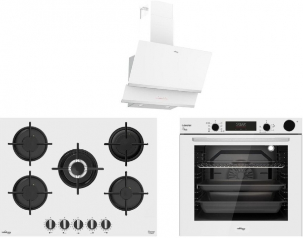 Tommatech Beyaz Ankastre Set TAO7001WG + TAF6004WSP + TDE6001WG