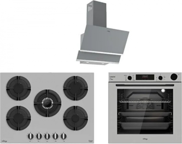 Tommatech TT300 Gri Ankastre Set TAO7001SG + 960390 + TDE6001SG