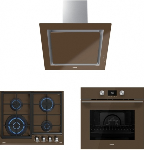 Teka Kahverengi Ankastre Set GZC 64320 XBN + HLB 8600 LB + DLV 68660 LB TOS
