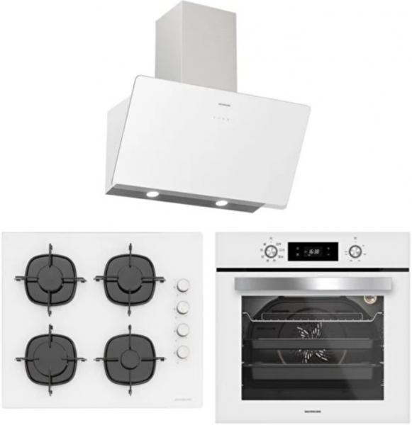Silverline Beyaz Ankastre Set CS5700E6W01 + BO6504W01 + 3457 Soho